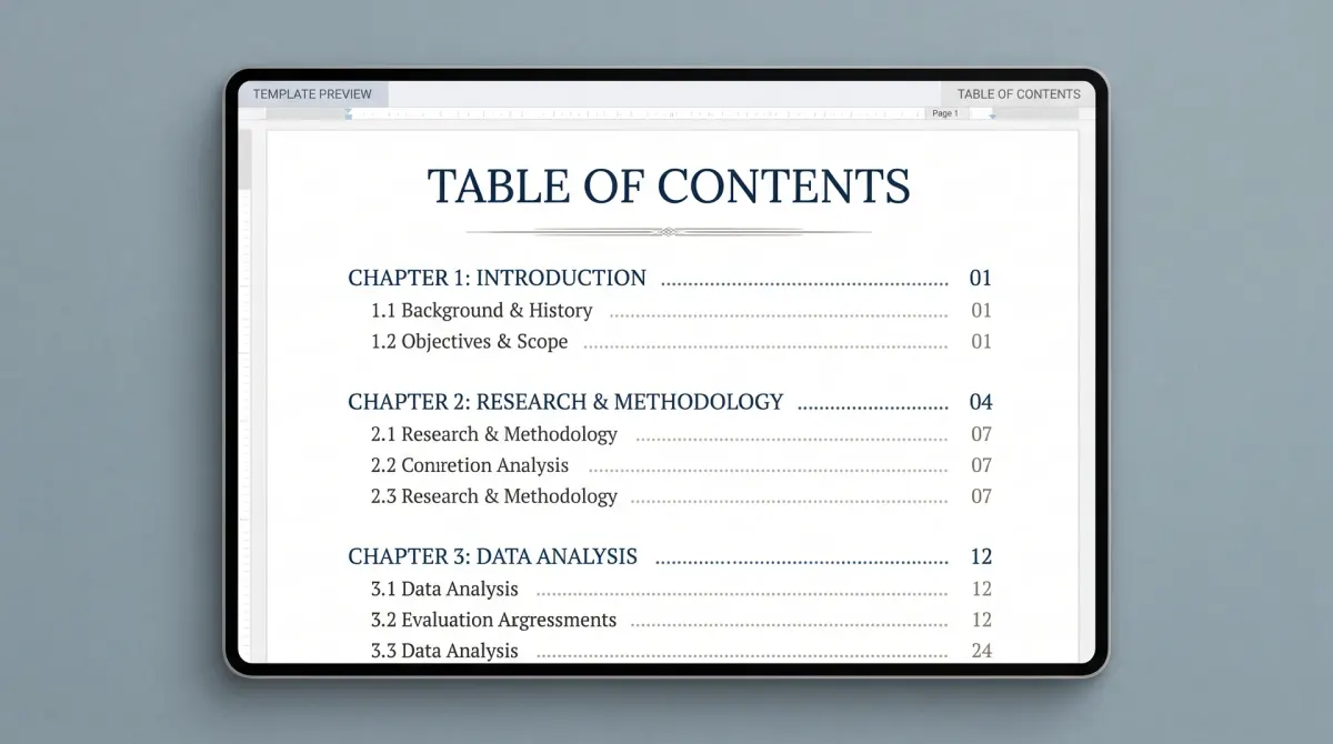 Table of Contents Template: Make One in Word or Google Docs