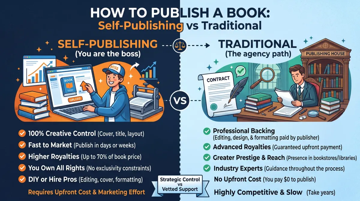 How to Publish a Book: Self-Publishing vs Traditional