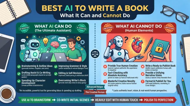Best AI to Write a Book: What It Can and Cannot Do