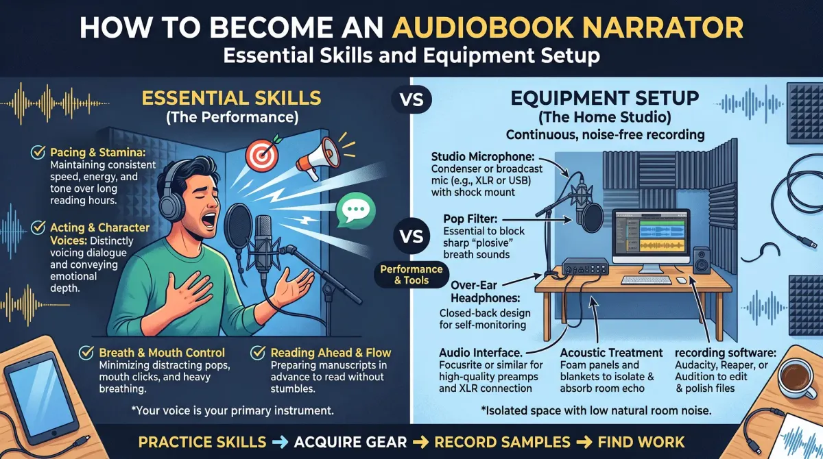 How to Become an Audiobook Narrator: Skills and Setup