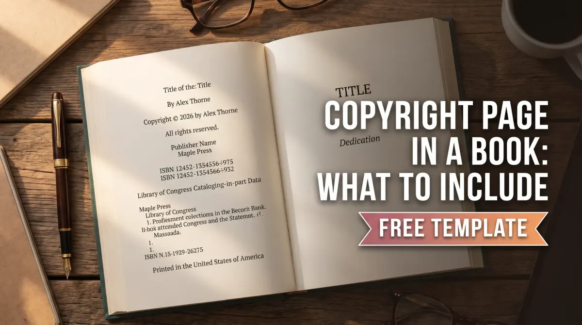 Copyright Page in a Book: What to Include (Free Template)