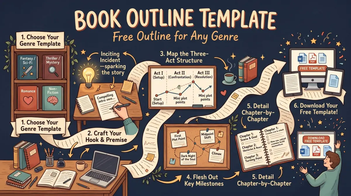 Book Outline Template Free Outline for Any Genre