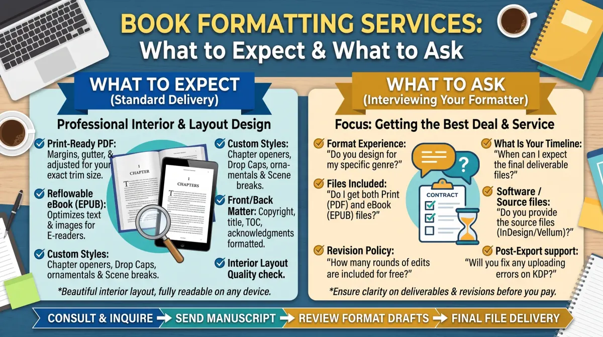 Book Formatting Services: What to Expect and What to Ask