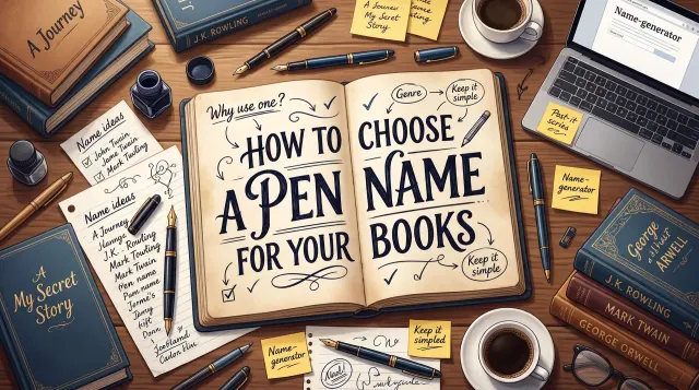 How to Choose a Pen Name for Your Books