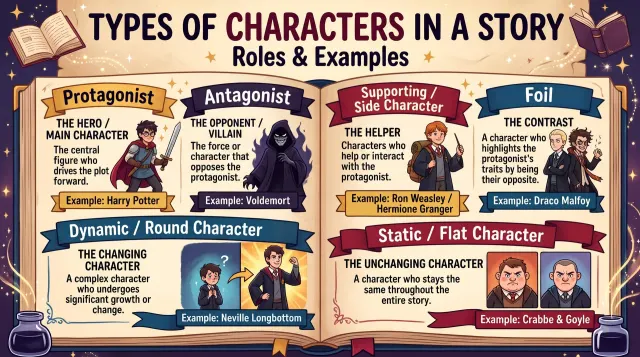 Types of Characters in a Story: Roles and Examples
