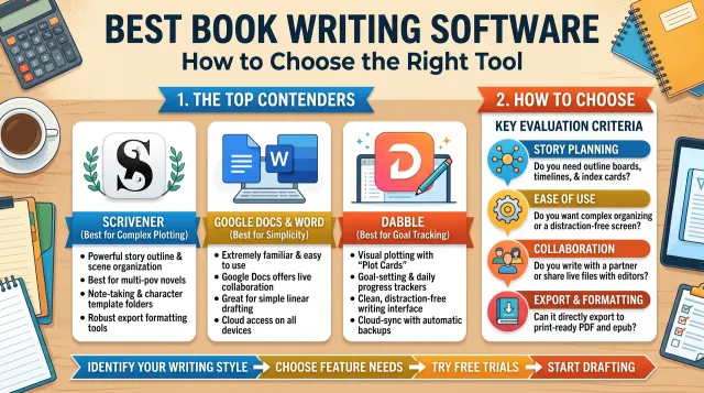 Best Book Writing Software: How to Choose the Right Tool