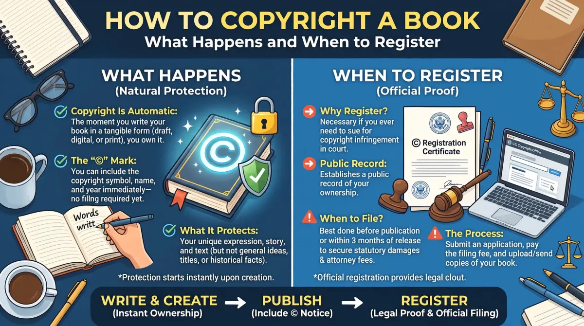 How to Copyright a Book: What Happens and When to Register