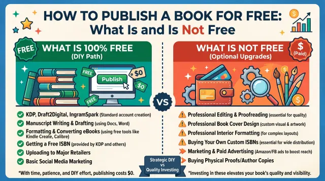 How to Publish a Book for Free: What Is and Is Not Free