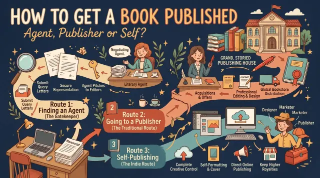 How to Get a Book Published: Agent, Publisher or Self?
